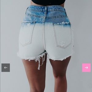 Bleached Denim Shorts